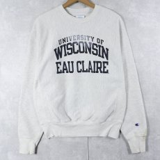 画像1: Champion REVERSE WEAVE "UNIVERSITY OF WISCONSIN EAU CLAIRE" プリントスウェット S (1)