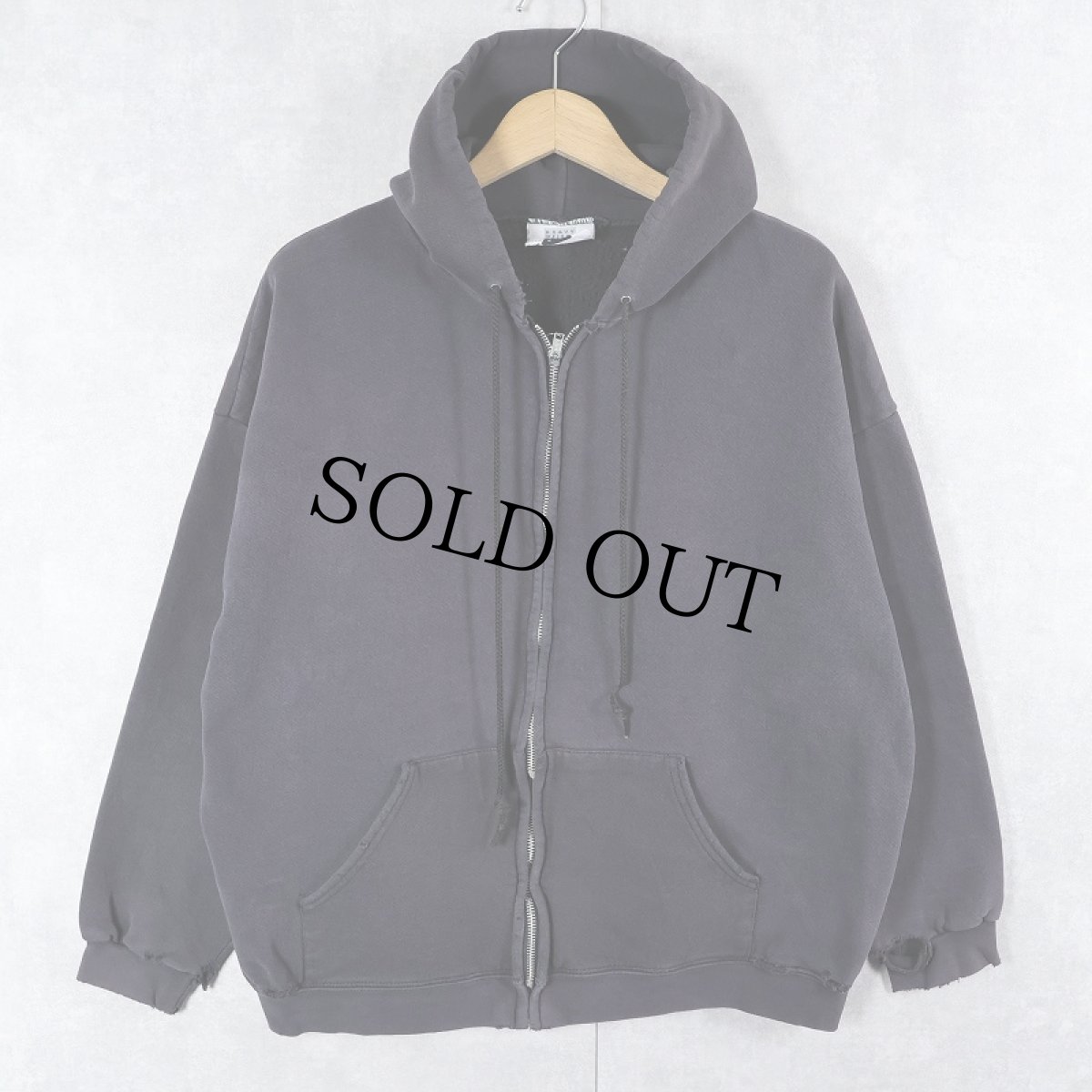 画像1: 90's Lee USA製 スウェットジップパーカー BLACK M (1)