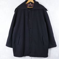 画像2: 50〜60's USA製 "XAVERIAN" ラビットフード カデットコート BLACK L (2)