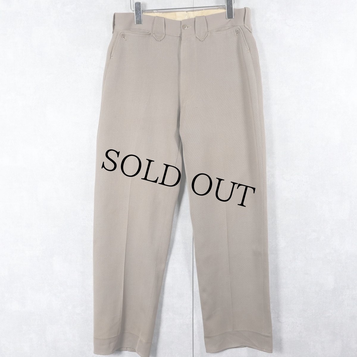 画像1: 60〜70's H BAR C レーヨンギャバジン スラックス W32 (1)