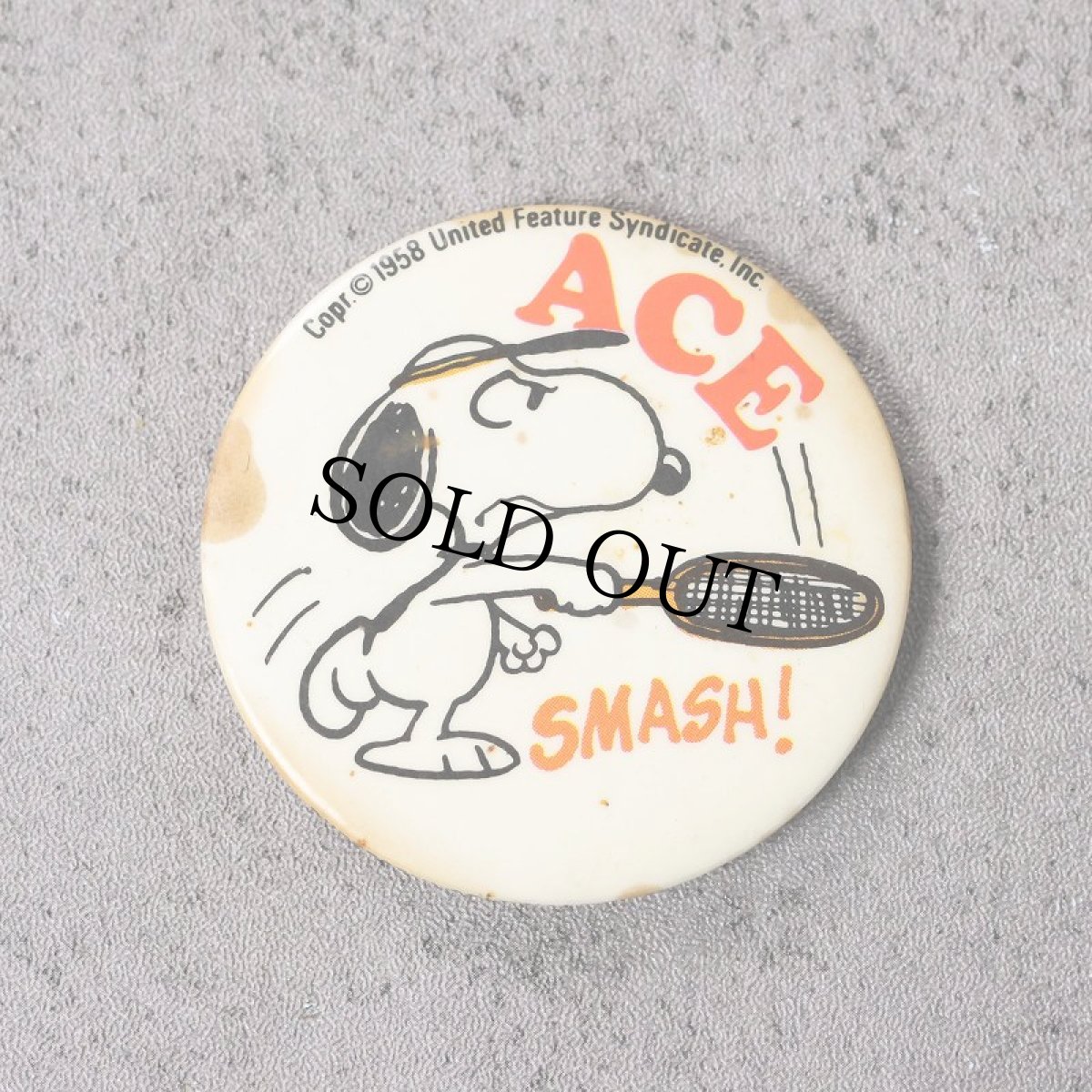 画像1: 70〜80's SNOOPY USA製 キャラクター缶バッジ (1)