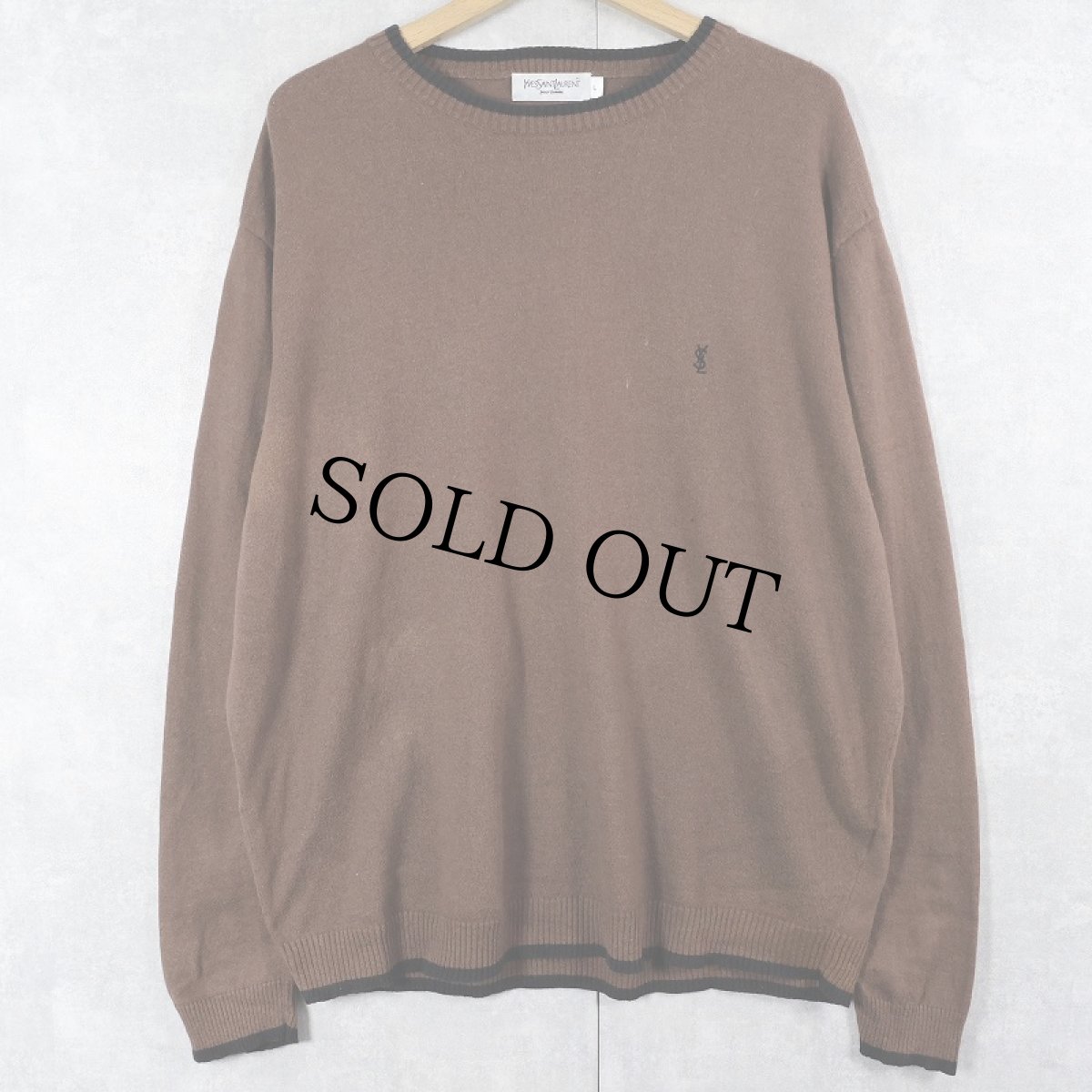 画像1: Yves Saint-Laurent カシミアニットセーター L (1)