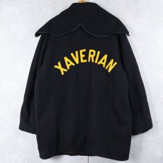 画像1: 50〜60's USA製 "XAVERIAN" ラビットフード カデットコート BLACK L (1)