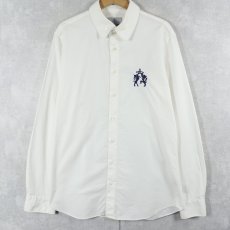 画像1: 2000's Vivienne Westwood ロゴ刺繍 コットンシャツ (1)