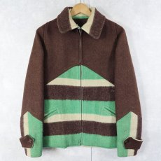 画像1: 30's Chippewa ハトメジップ ウールジャケット (1)
