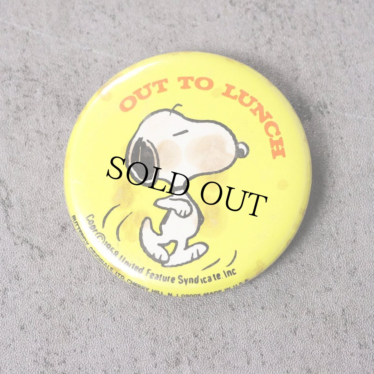 画像1: 70〜80's SNOOPY USA製 キャラクター缶バッジ (1)