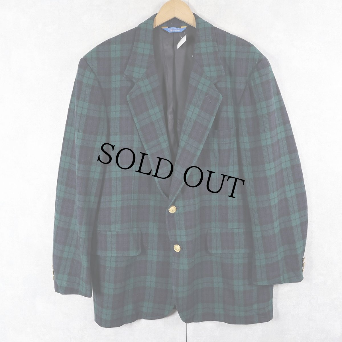 画像1: 90's PENDLETON USA製 ブラックウォッチチェック柄 ウールテーラードジャケット SIZE42 (1)