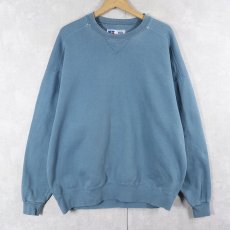 画像1: 90's RUSSELL ATHLETIC USA製 "HIGH COTTON" 前V 無地スウェット XL (1)