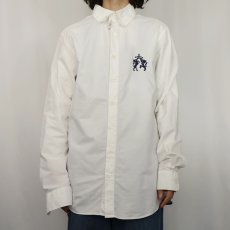 画像2: 2000's Vivienne Westwood ロゴ刺繍 コットンシャツ (2)