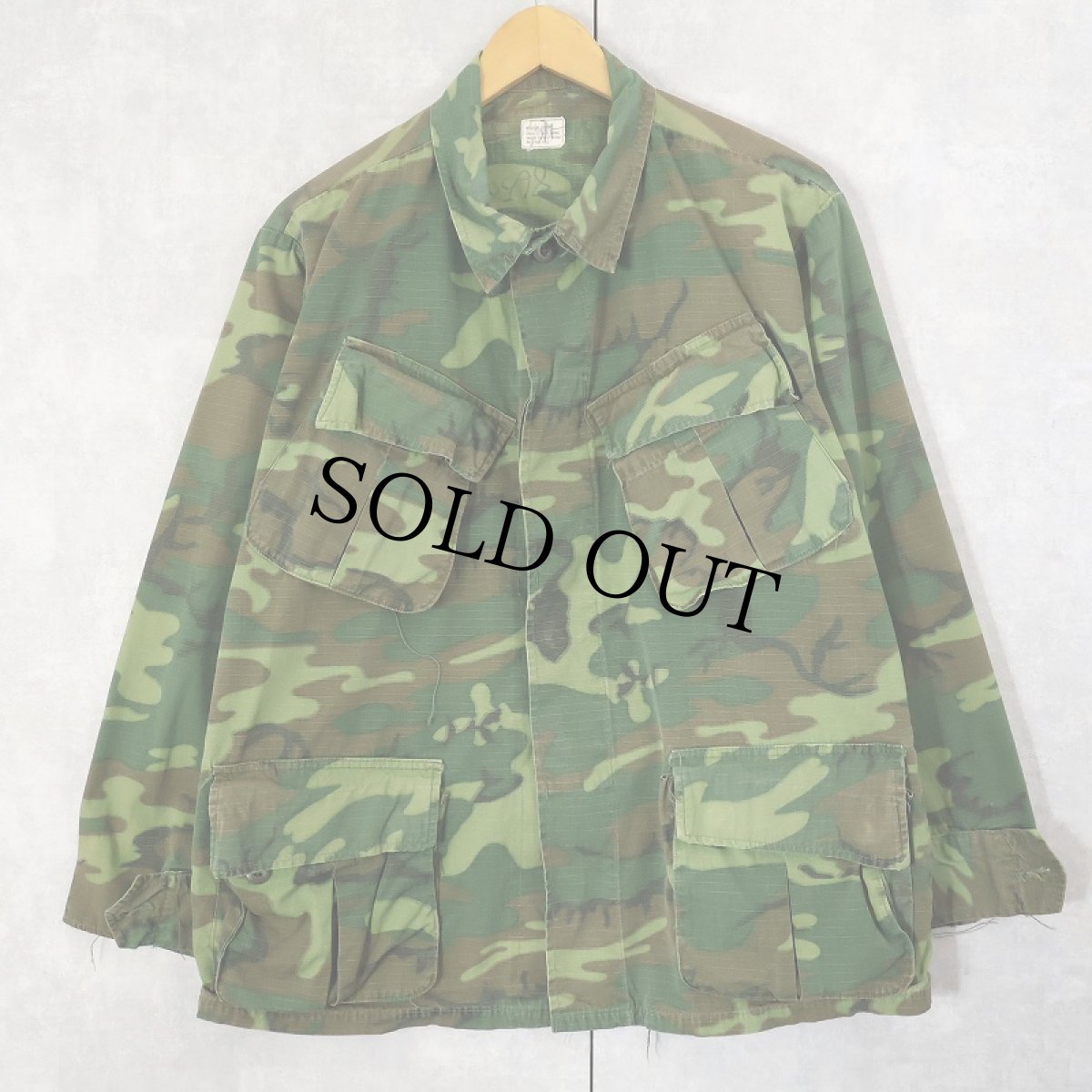 画像1: 60's U.S.ARMY ERDL迷彩 "グリーンリーフ" ファティーグジャケット 5th MEDIUM-SHORT (1)