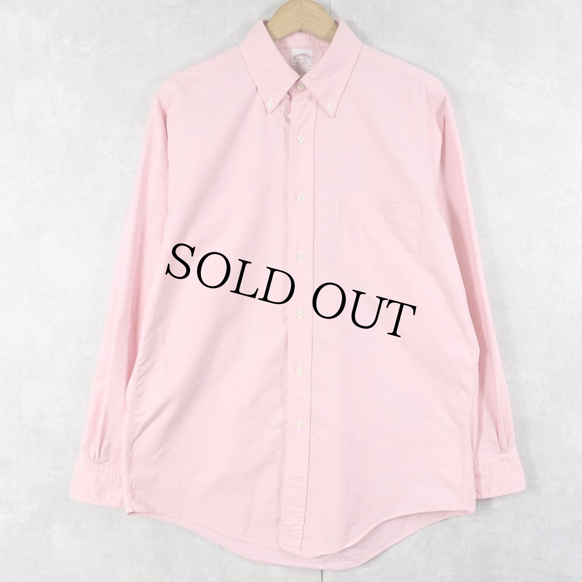 画像1: 80's Brooks Brothers USA製 コットンオックスフォードシャツ SIZE15 1/2-33 (1)