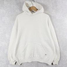 画像1: 90's RUSSELL ATHLETIC USA製 無地スウェットフーディー XL (1)