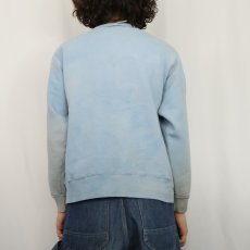 画像3: 80〜90's Champion USA製 青刺繍タグ 中期 前V無地スウェット L (3)