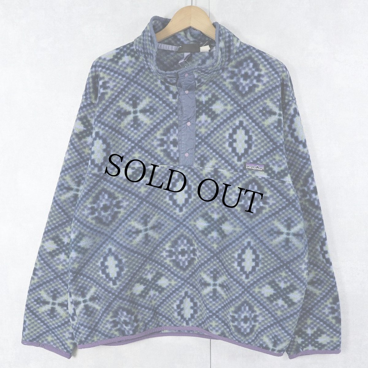 画像1: 80〜90's Patagonia USA製 総柄 スナップT 初期型 XL (1)