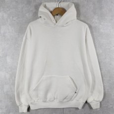 画像1: 90's RUSSELL ATHLETIC USA製 無地スウェットフーディー L (1)