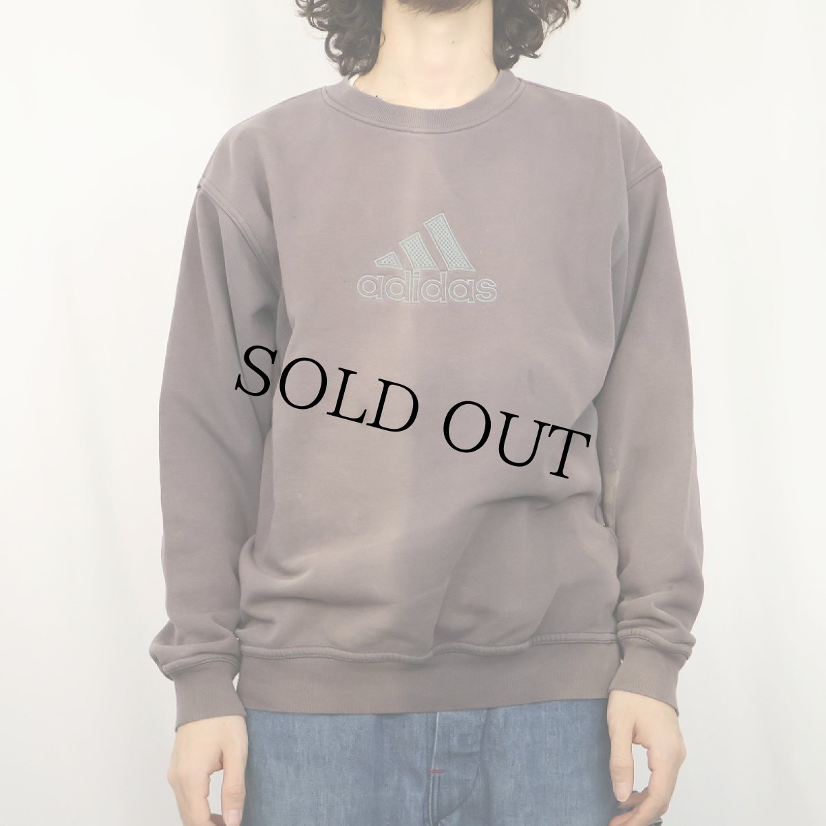 画像2: adidas ロゴ刺繍スウェット S (2)