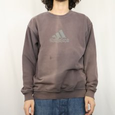 画像2: adidas ロゴ刺繍スウェット S (2)