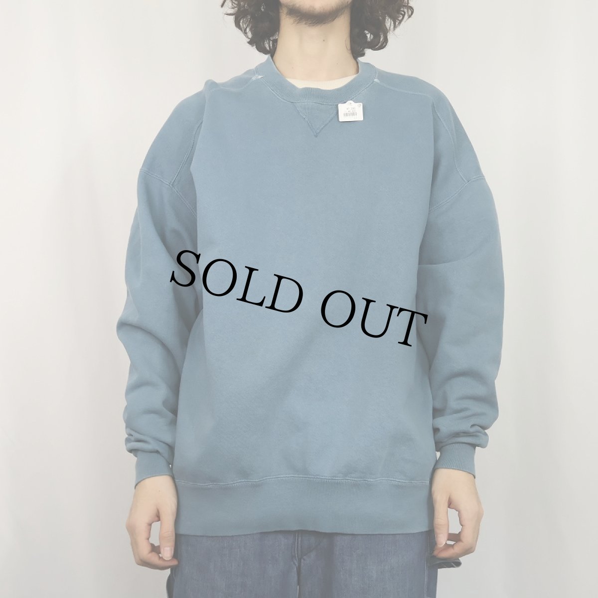 画像2: 90's RUSSELL ATHLETIC USA製 "HIGH COTTON" 前V 無地スウェット XL (2)