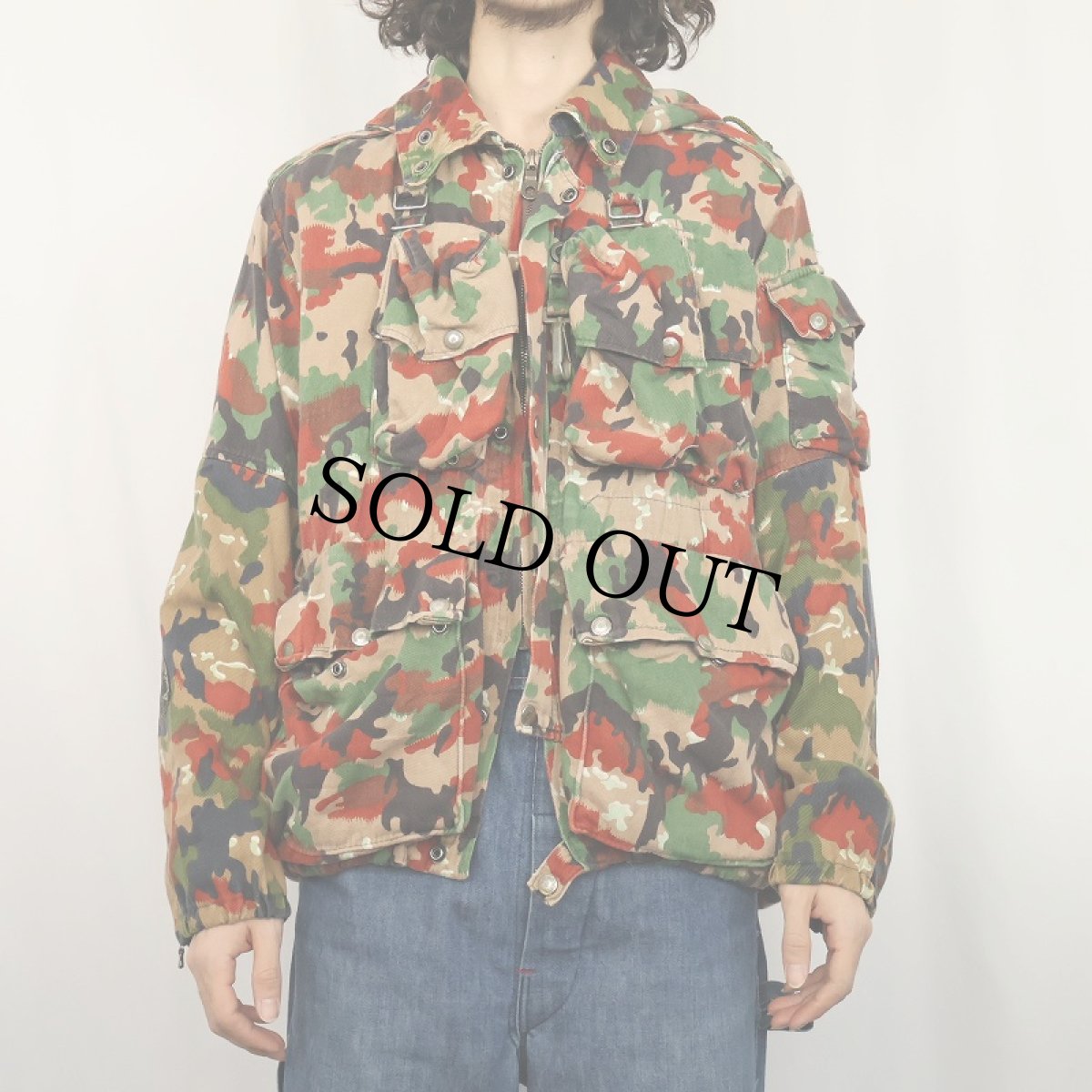 画像2: 70's スイス軍 M-1960 アルペンカモ フィールドジャケット (2)