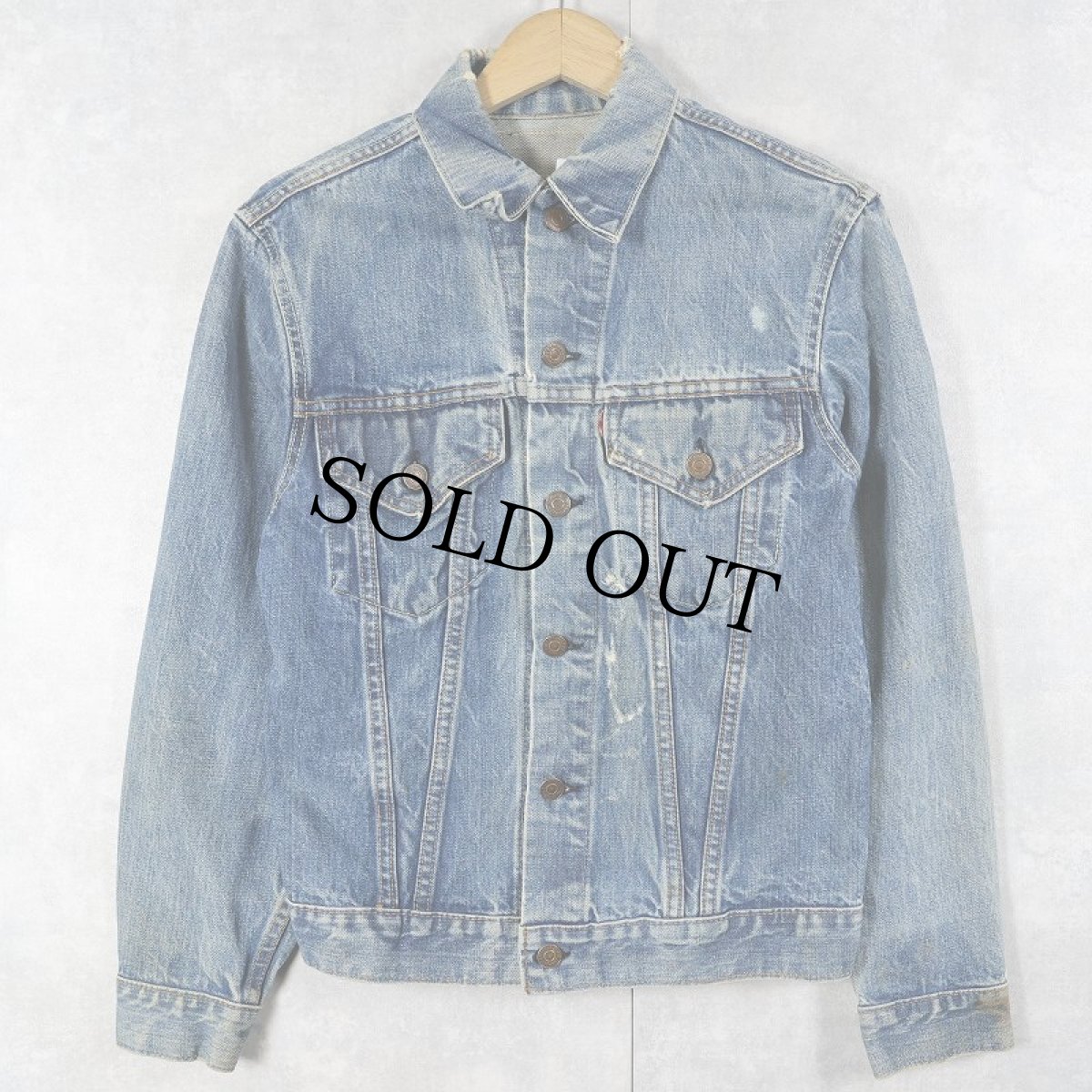 画像1: 60〜70's LEVI'S 70505 BIGE デニムジャケット (1)