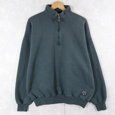 画像1: 90's RUSSELL ATHLETIC USA製 ハーフジップ 無地スウェット XL (1)