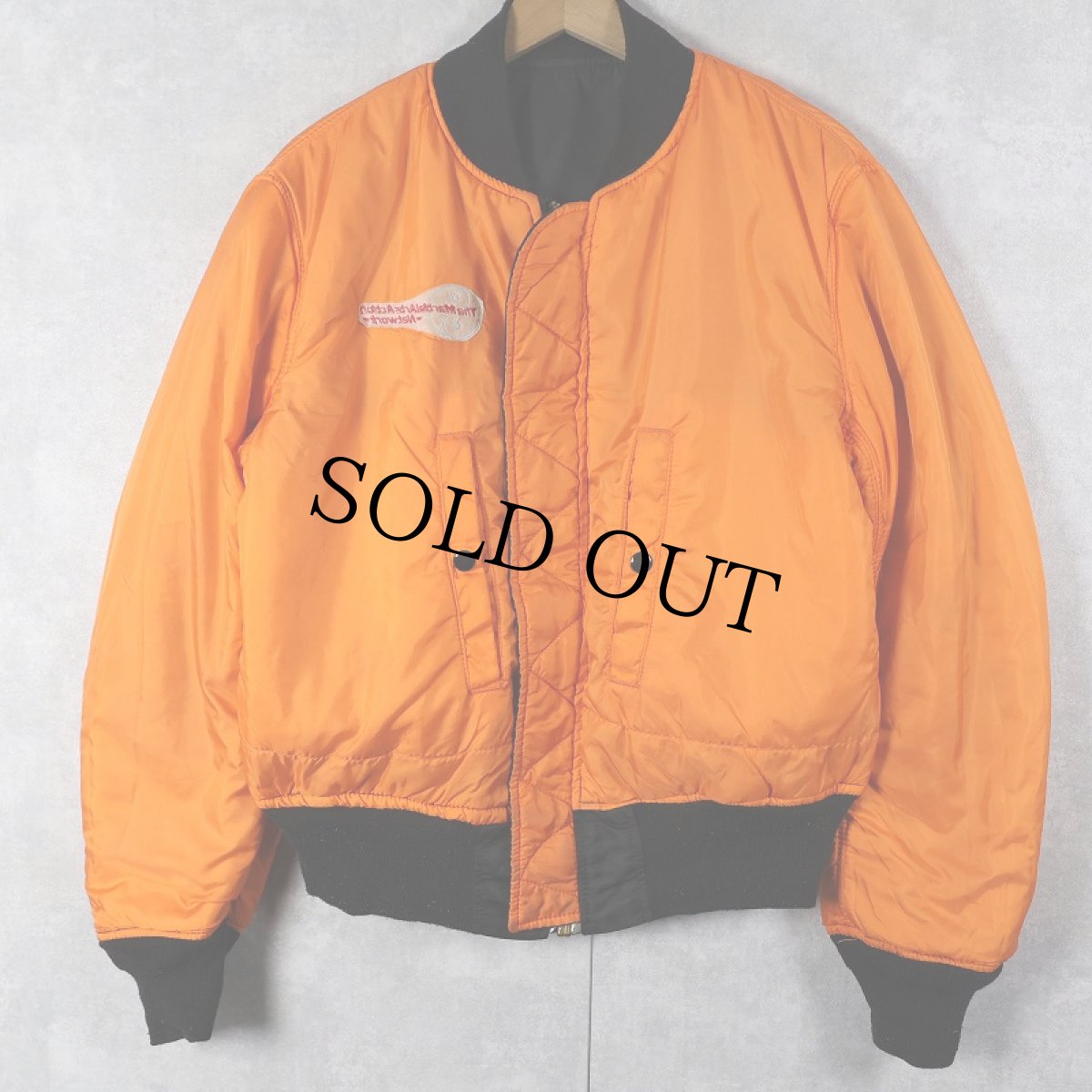 画像4: 民間品 ALPHA INDUSTRIES MA-1 TYPE  "The Martial Arts Action Network" 陰陽刺繍 フライトジャケット MEDIUM (4)