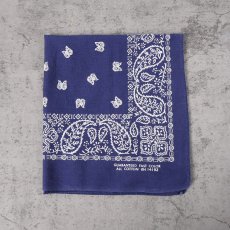 画像1: 60's GUARANTEED FAST COLOR ペイズリー柄 バンダナ (1)