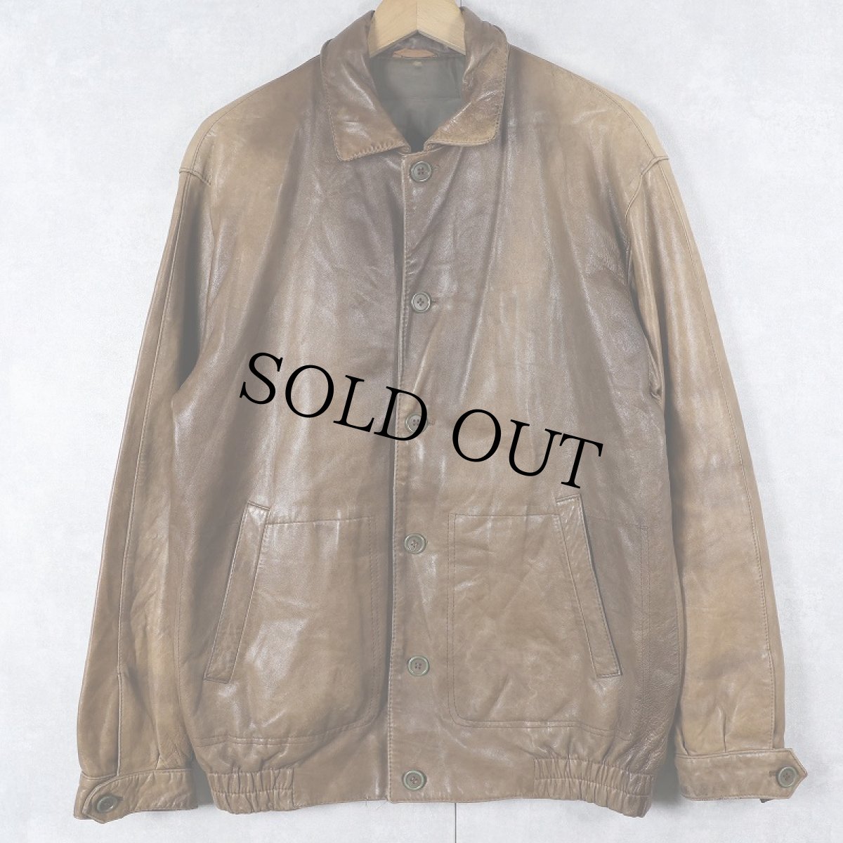 画像1: 70〜80's cacharel ITALY製 レザージャケット BROWN (1)