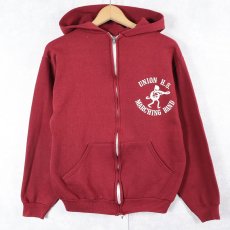 画像1: 70〜80's RUSSELL ATHLETIC 金タグ USA製 "UNION H.S. MARCHING BAND" プリントジップパーカー S (1)