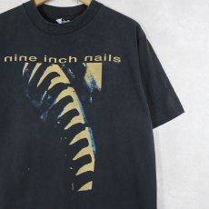 画像1: 90's NINE INCH NAILS USA製 ロックバンド プリントTシャツ BLACK L (1)