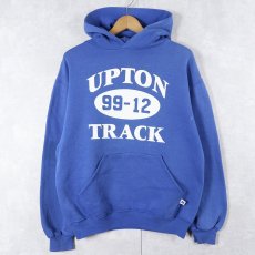 画像1: 90's RUSSELL ATHLETIC USA製 "UPTON 99-12 TRACK" プリントスウェットフーディー M (1)