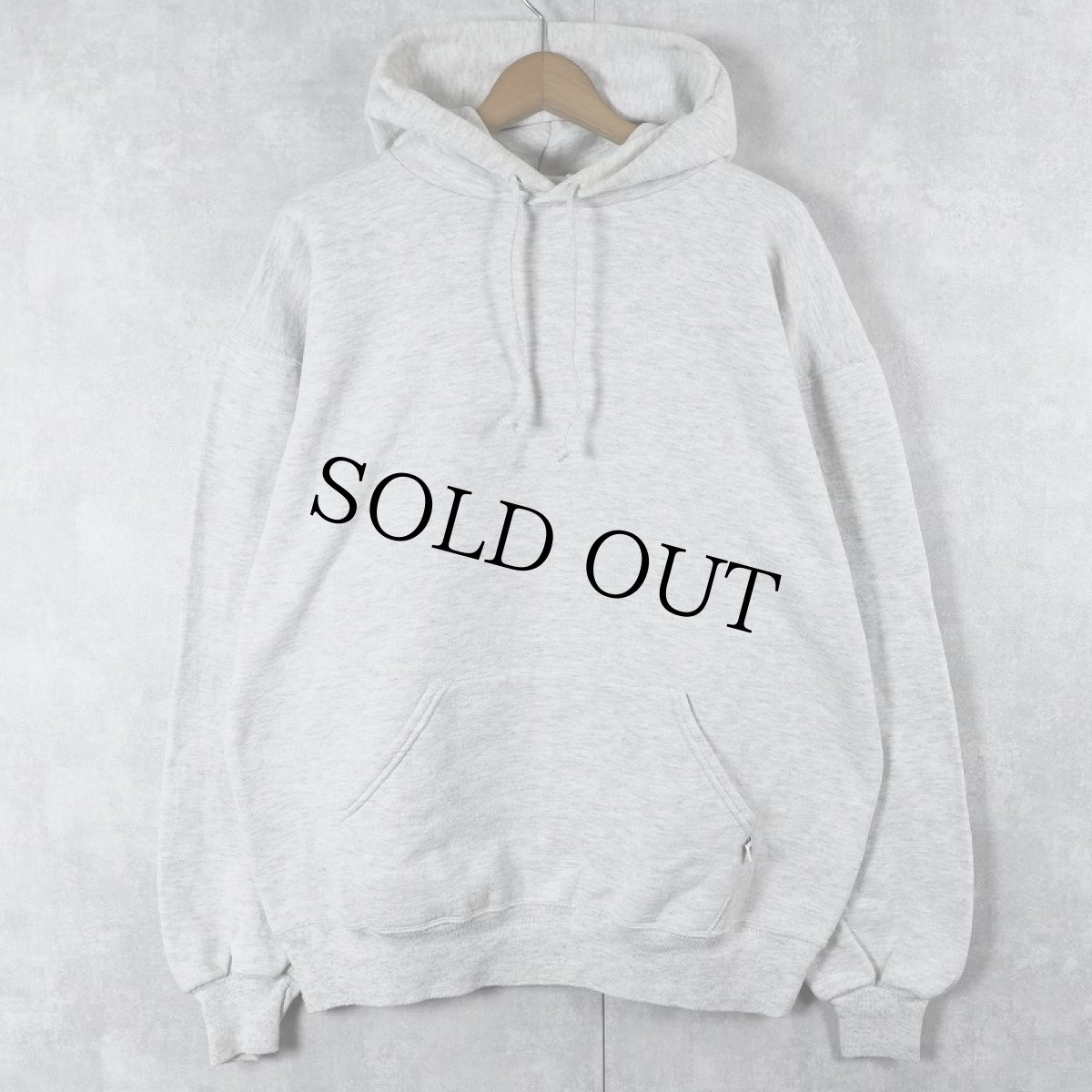 画像1: 90's RUSSELL ATHLETIC USA製 無地スウェットフーディー XL (1)