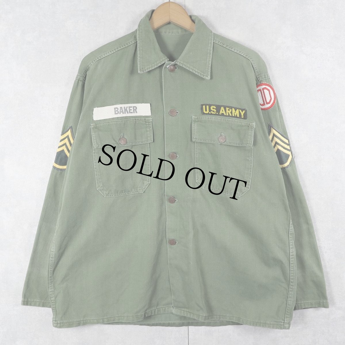 画像1: 50's U.S.ARMY 13スターボタン ユーティリティシャツ (1)