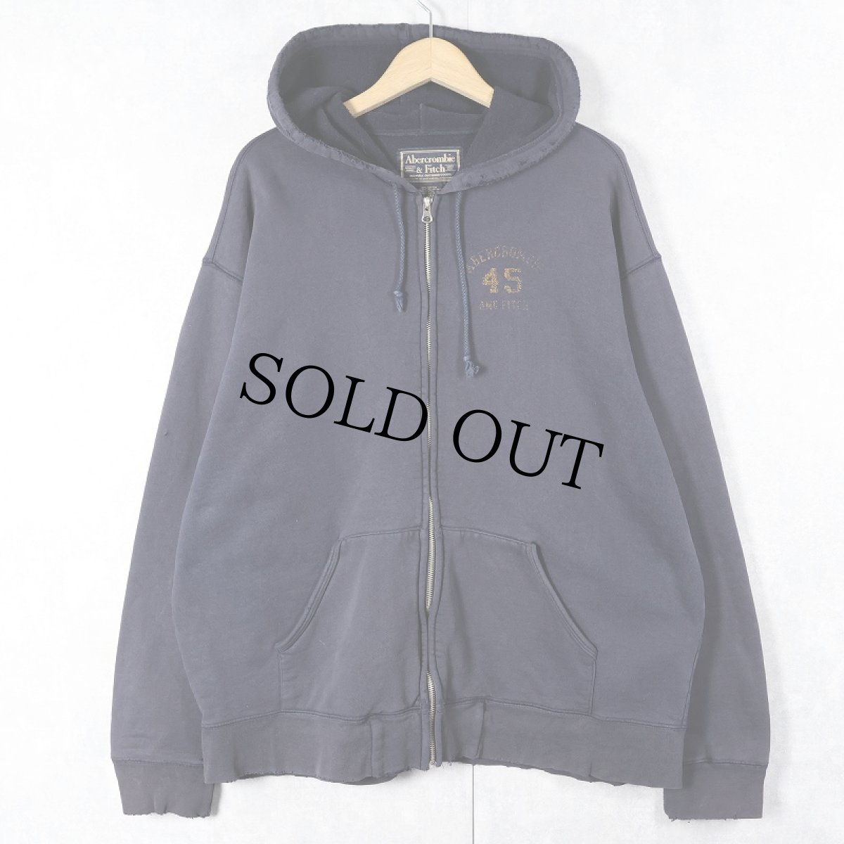 画像1:  Abercrombie & Fitch スウェットジップパーカー NAVY XL (1)