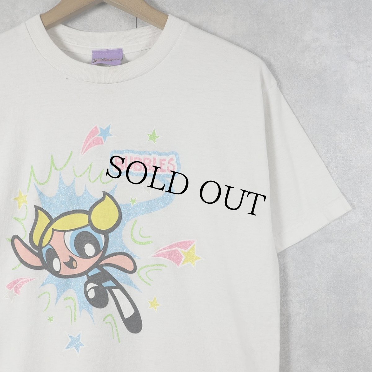 画像1: The Powerpuff Girls キャラクター ラメプリントTシャツ KIDS L (1)