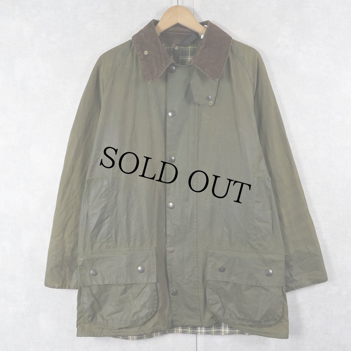 画像1: 90's Barbour ENGLAND製 "BEAUFORT" オイルドジャケット 3ワラント (1)
