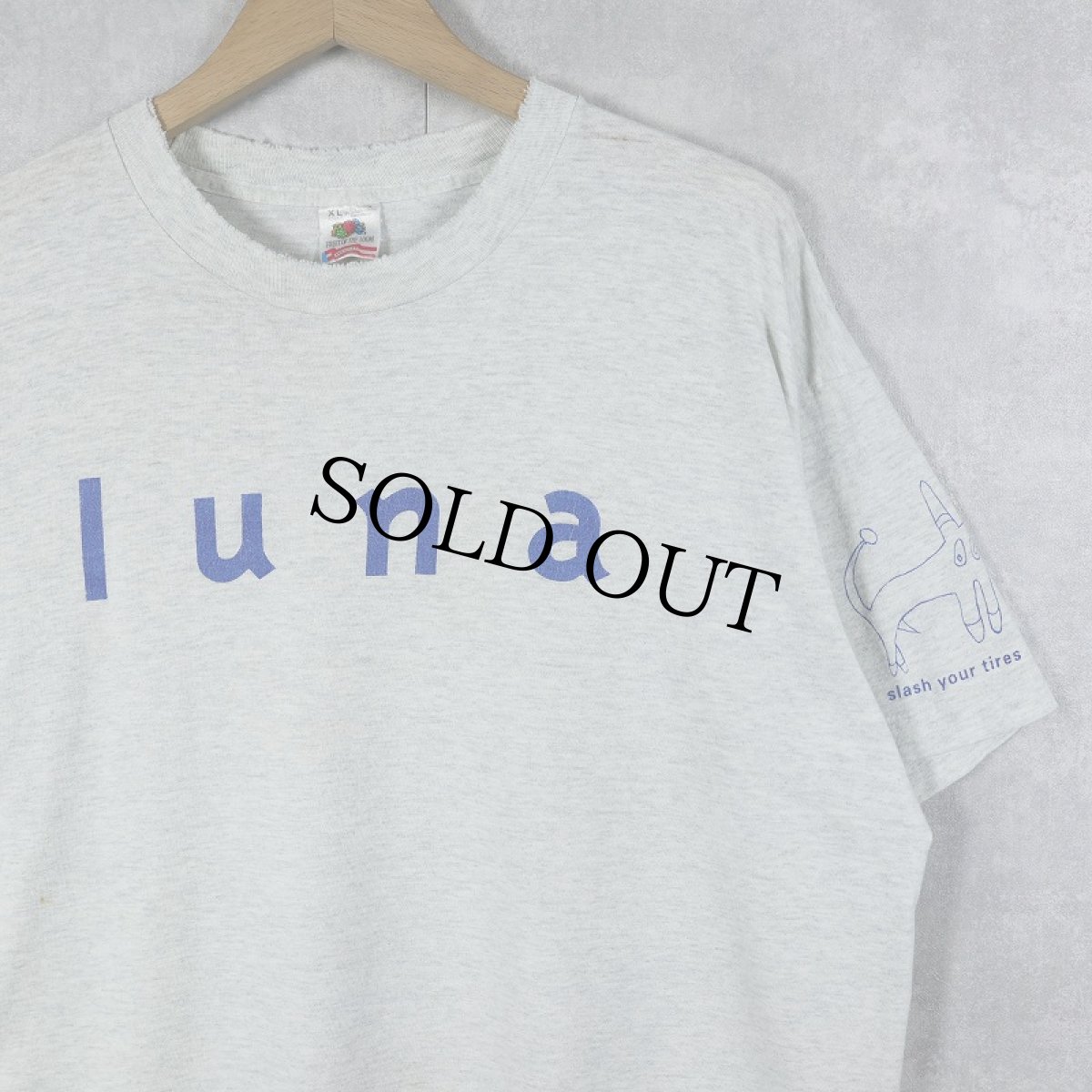 画像1: 90's Luna USA製 "Slash Your Tire" ロックバンド プリントTシャツ XL (1)