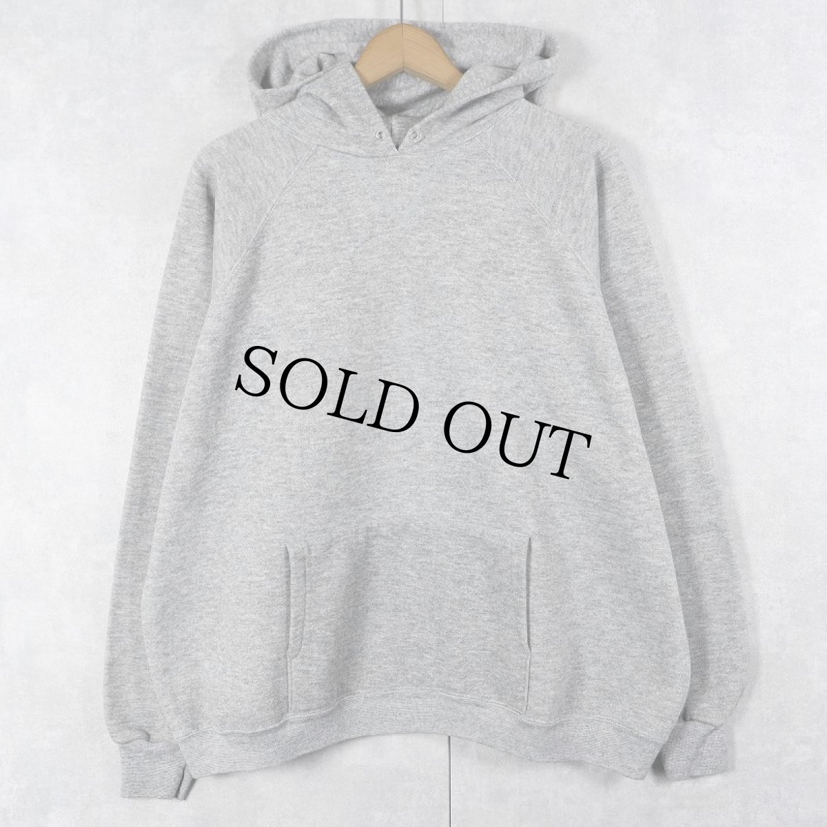 画像1: 70〜80's Healthknit 無地ラグランスウェットフーディー L (1)