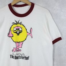 画像1: 90〜2000's Camacho "For All You Do... This One's For You!" キャラクタープリント リンガーTシャツ (1)