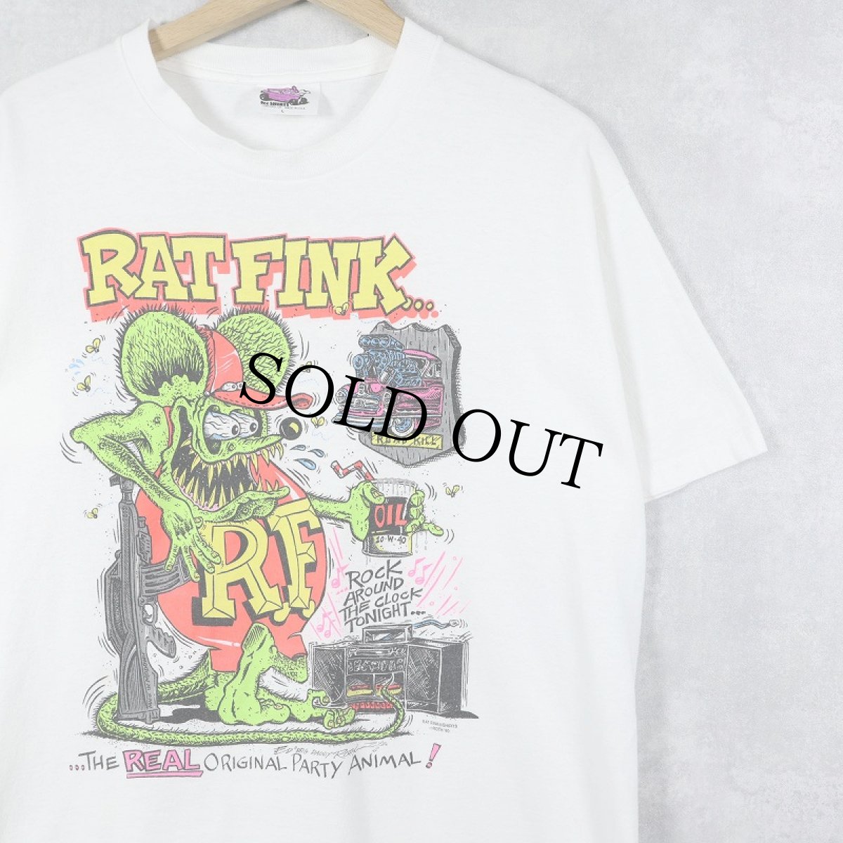 画像1: 90's RATFINK USA製 キャラクタープリントTシャツ L (1)
