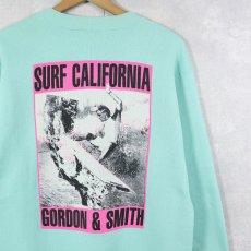 画像1: 90's RUSSELL ATHLETIC USA製 "SURF CALIFORNIA" 前V プリントスウェット M (1)
