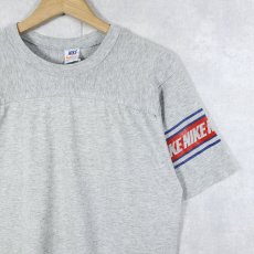 画像1: 70's NIKE オレンジタグ USA製 ロゴプリントフットボールTシャツ L (1)