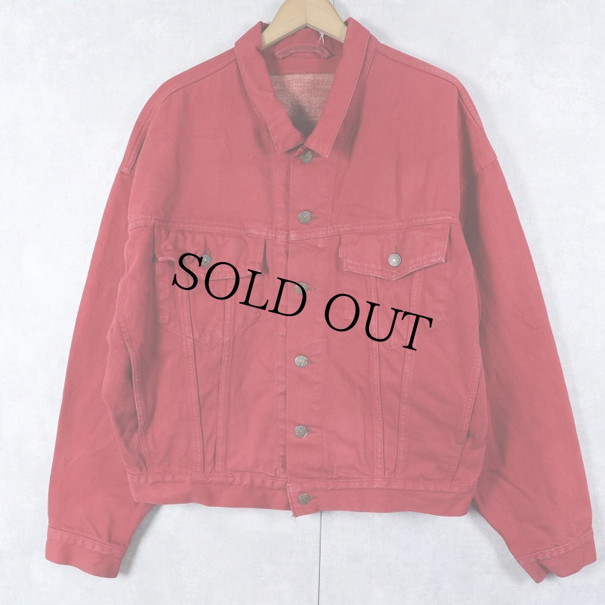 画像1: 90's Levi's 70598 USA製 後染め カラーデニムジャケット M (1)