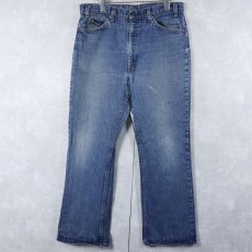 画像1: 80's Levi's 517 USA製 オレンジタブ ブーツカットデニムパンツ W35 (1)