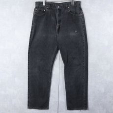 画像1: Levi's CANADA製 "サルファブラック" ブラックデニムパンツ W34 (1)