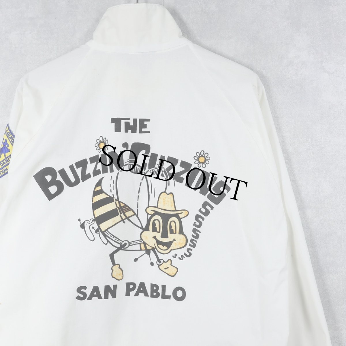 画像1: 70's SPORTSMASTER USA製 "THE BUZZIN' CUZZINS" フロッキープリントスイングトップ L (1)