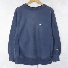 画像1: 90's Champion REVERSE WEAVE 目付き スウェット NAVY M (1)
