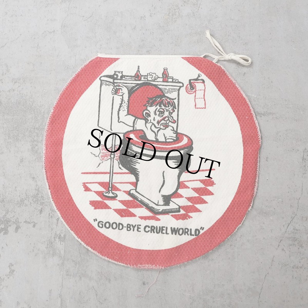 画像1: 50's "GOOD-BYE CRUEL WORLD" トイレカバー (1)