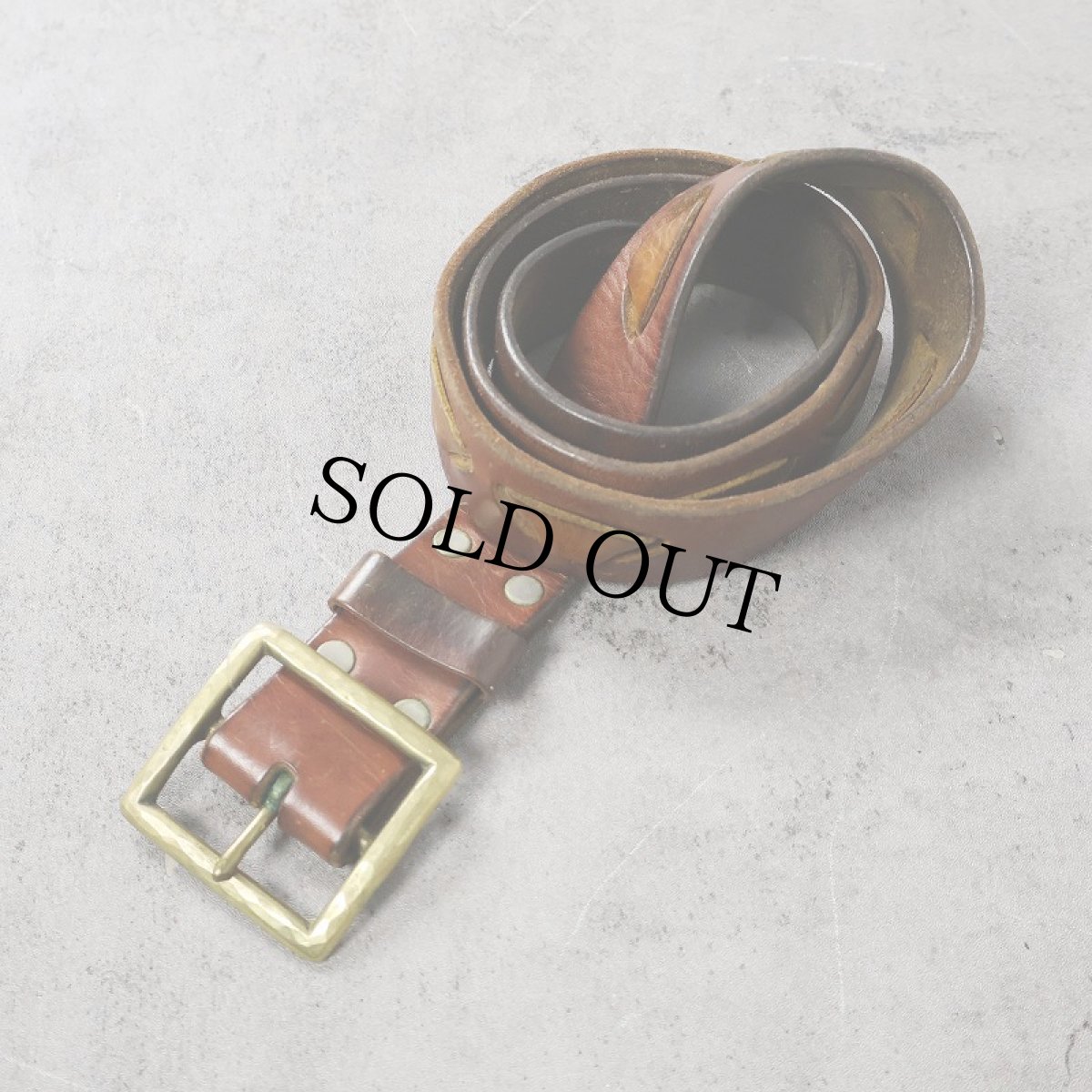 画像1: UNKNOWN レザーベルト (1)