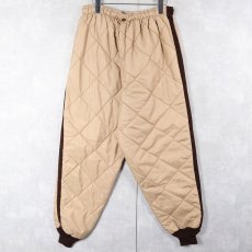 画像1: 60's Bob Allen Thermo-UNDERWEAR サイドライン キルティングライナーパンツ L (1)